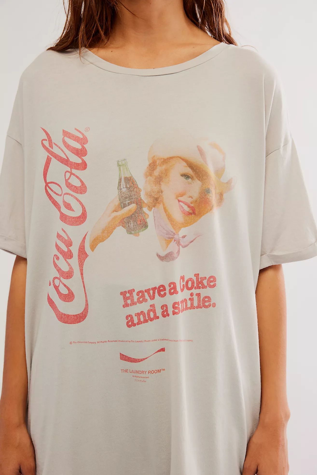 The Laundry Room Coke Gal Smile Oversized Tee | Free People (Global - UK&FR Excluded)