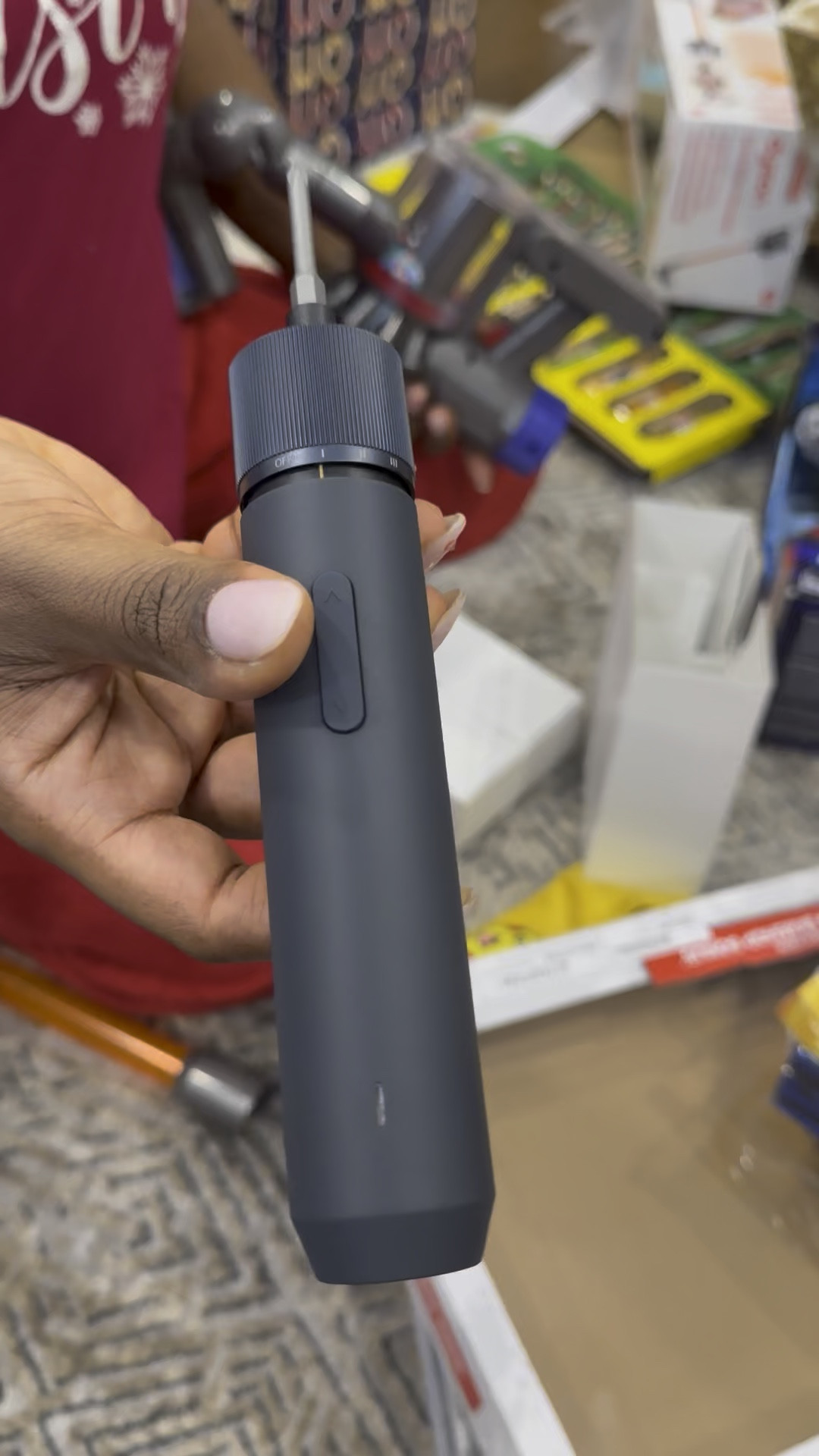 An electric screwdriver 🪛 is a total time-saver when it comes to opening items with screws!