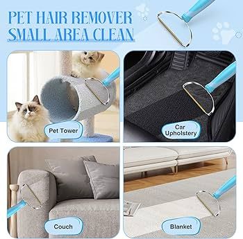 Carpet Rake for Pet Hair Removal Set, Cat and Dog Hair Remover, 56’’ Long Handle Pet Hair Rem... | Amazon (US)