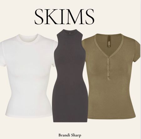 Skims best sellers
Top rated basics
The dress is viral for fall outfit ideas 
White tees
Camo green Henley 
Mock neck tops with Brandi Sharp
#skims #beauty #style #fashion 

#LTKunder100 #LTKstyletip #LTKFind