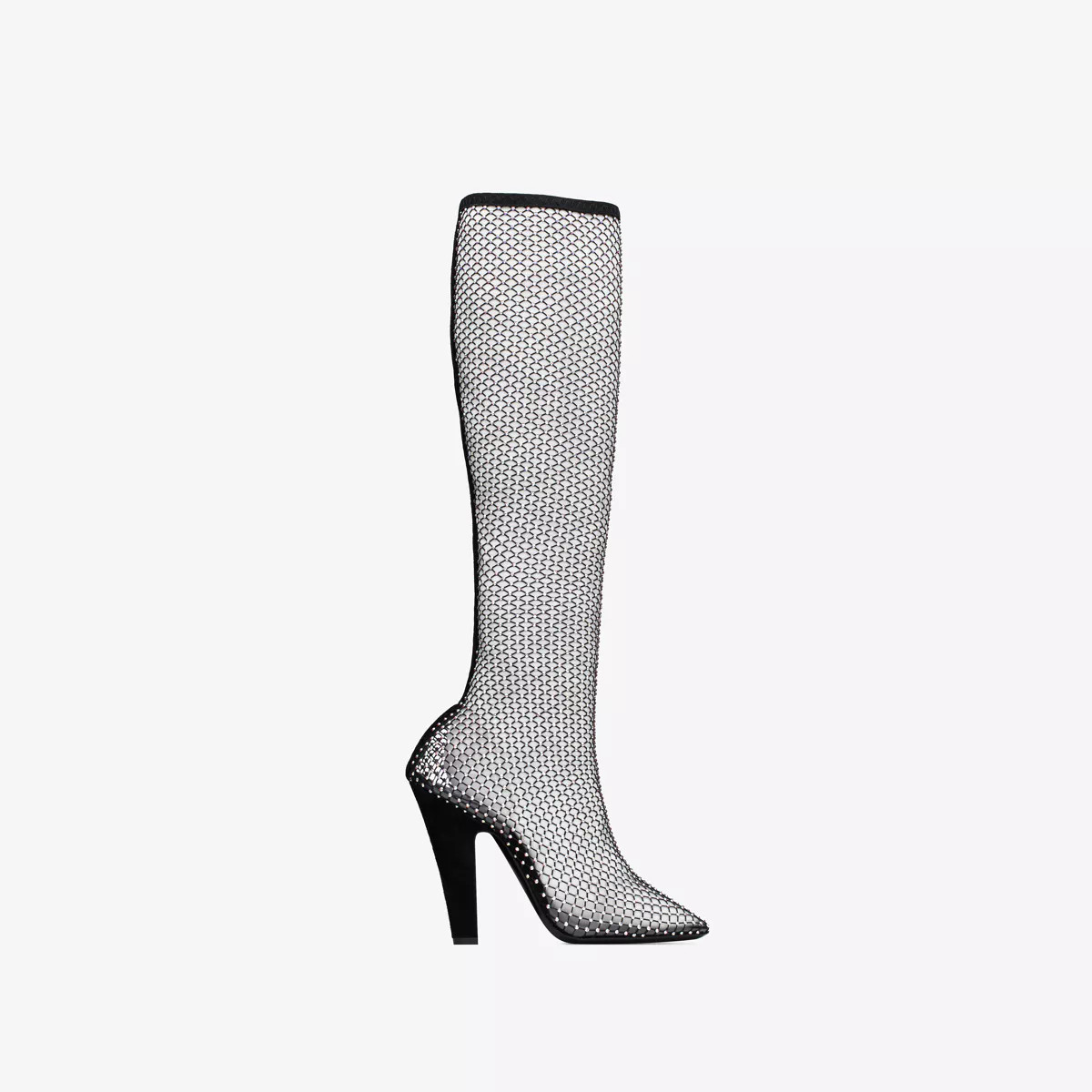 68 Boots In Mesh With Rhinestones Black 5 | Saint Laurent Inc. (Global)