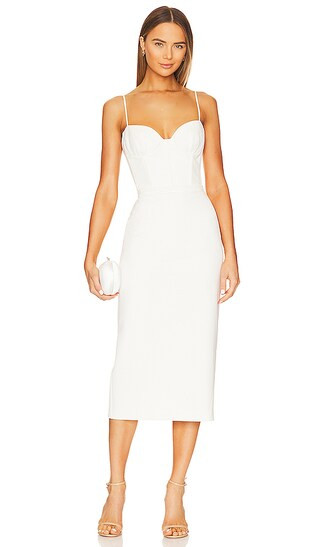 Celeste Midi Dress in Orchid White | Revolve Clothing (Global)