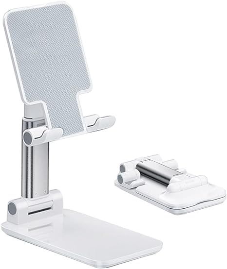 Cell Phone Stand, Angle Height Adjustable Cell Phone Holder with Silicon Pad for Desk Fully Forld... | Amazon (US)