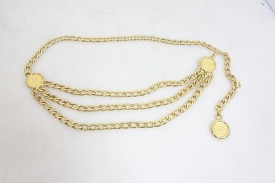Chanel Gold Plated Vintage Triple Chain Belt | eBay US