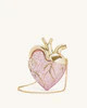 Maren Artificial Crystal Heart Shaped Bag - Pink | JW PEI US