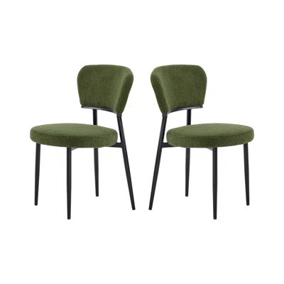 Upholstered Dinning Chair Set Of 2-Orange | Wayfair North America