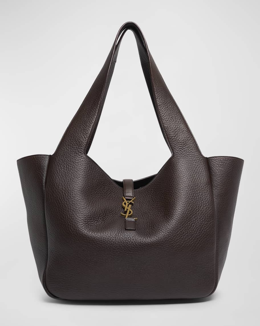 Saint Laurent Bea YSL Tote Bag in Deer Leather | Neiman Marcus