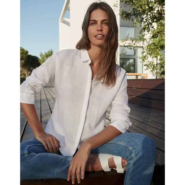 Deep-Cuff Linen Shirt | Tops & T-Shirts | The  White Company | The White Company (UK)