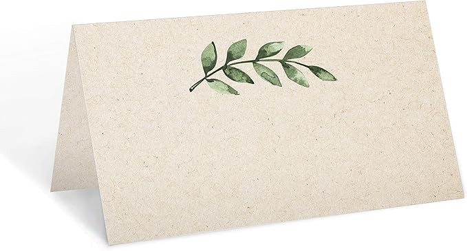 321Done Greenery Place Cards, Made in USA - 3.5x2, Blank Tent Cards for Name Food Table Setting D... | Amazon (US)