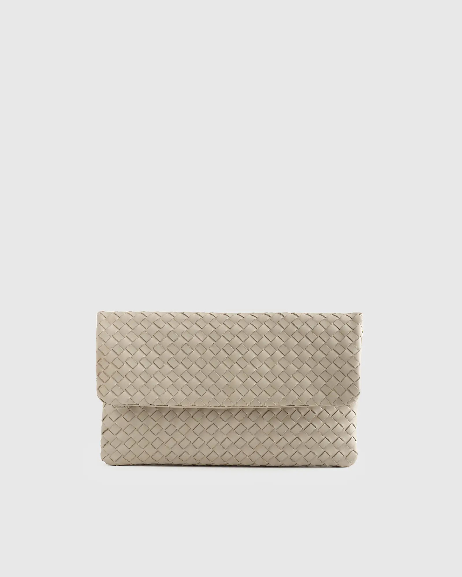 Italian Leather Handwoven Convertible Clutch | Quince