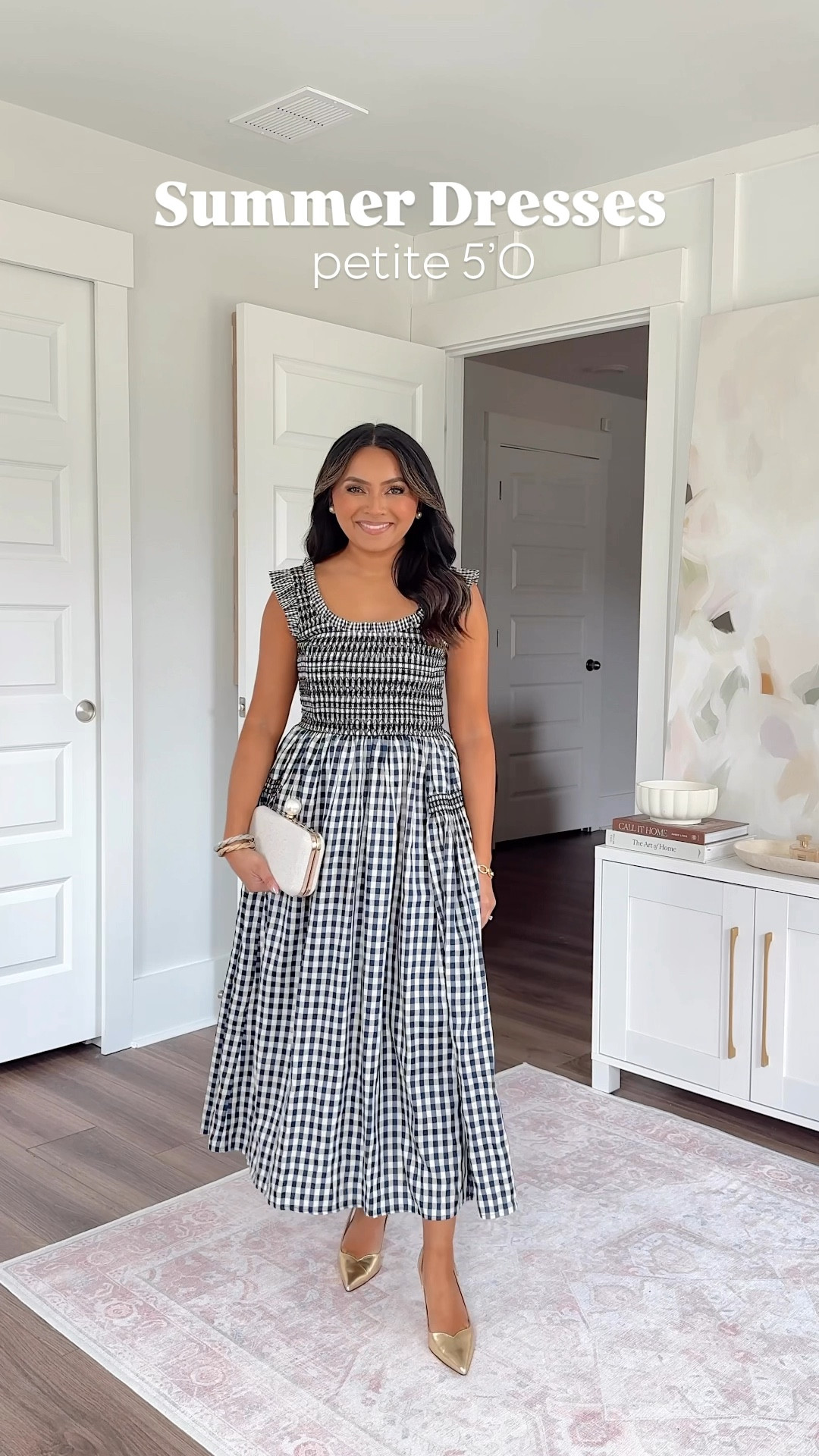 For reference: I’m 5’0, 32b bra size, and 2/26 in bottoms, pear shaped.

Sage Green gingham dress size xxs TTS - size up a size if you have a larger bust
Clear heels size 5 TTS

Pink rose floral dress size xs TTS - i prefer a low heel with this dress
Clear heels size 5 TTS

Blue floral tie waist dress size xxs TTS
Clear heels size 5 TTS

Navy blue gingham dress xxs TTS
Gold heels size 5.5 - sized up a half size

Pink sweater dress size xs TTS - sized up a size for room in this hips
Clear heels size 5 TTS

Light Blue floral dress size xxs TTS
Clear heels size 5 TTS


Comment SHOP below to receive a DM with the link to this post on my LTK ⬇ https://liketk.it/5aavd

#LTKPetite #LTKSaleAlert #LTKSummerEdit