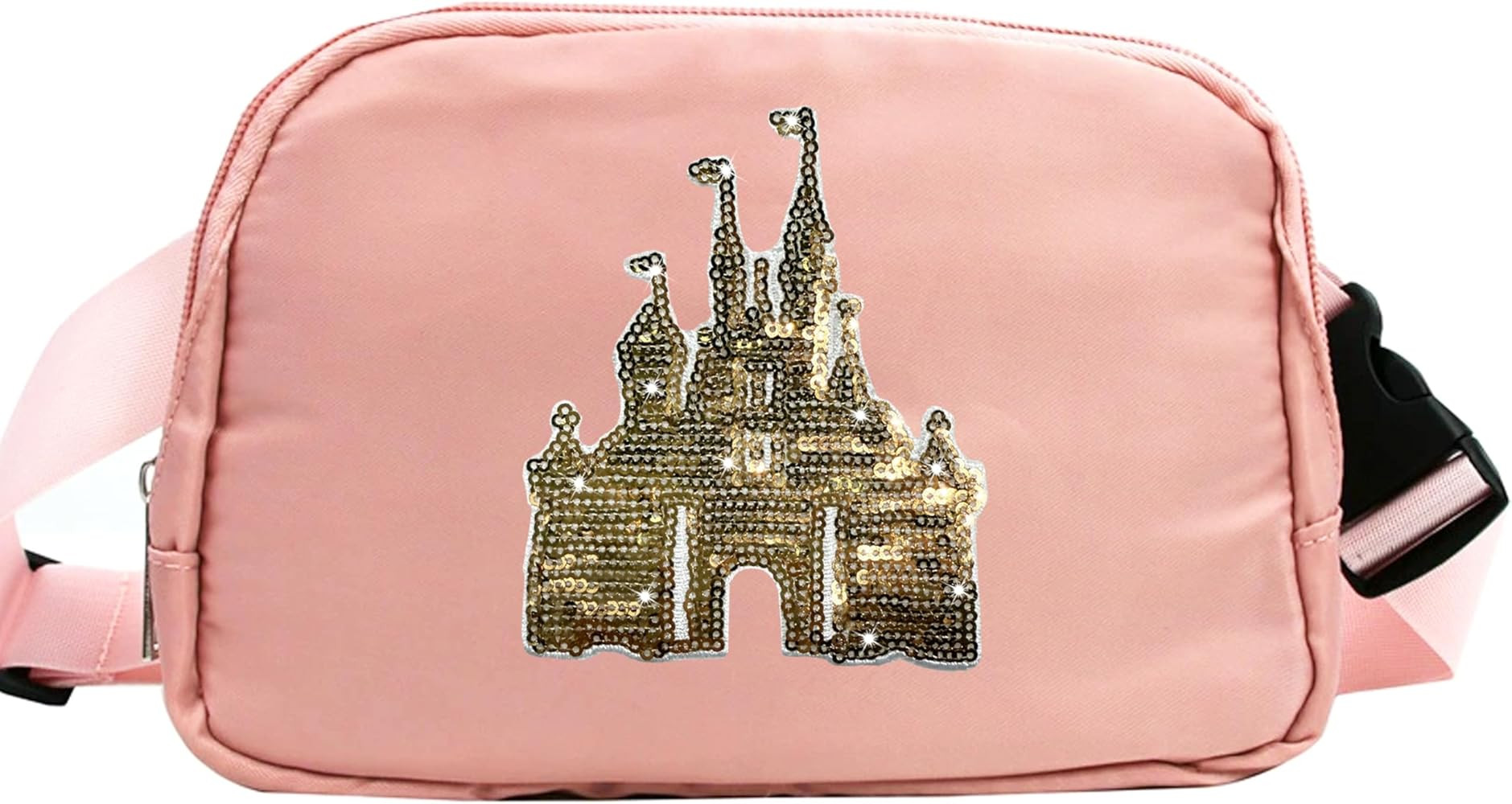 Magic Kingdom Sequin Belt Bag for Women Waterproof Waist Fanny Pack for Teen Girls Crossbody Bags... | Amazon (US)