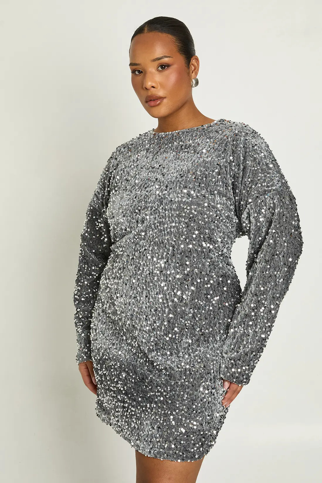 Plus Sequin Batwing Shift Dress | boohoo (US & Canada)