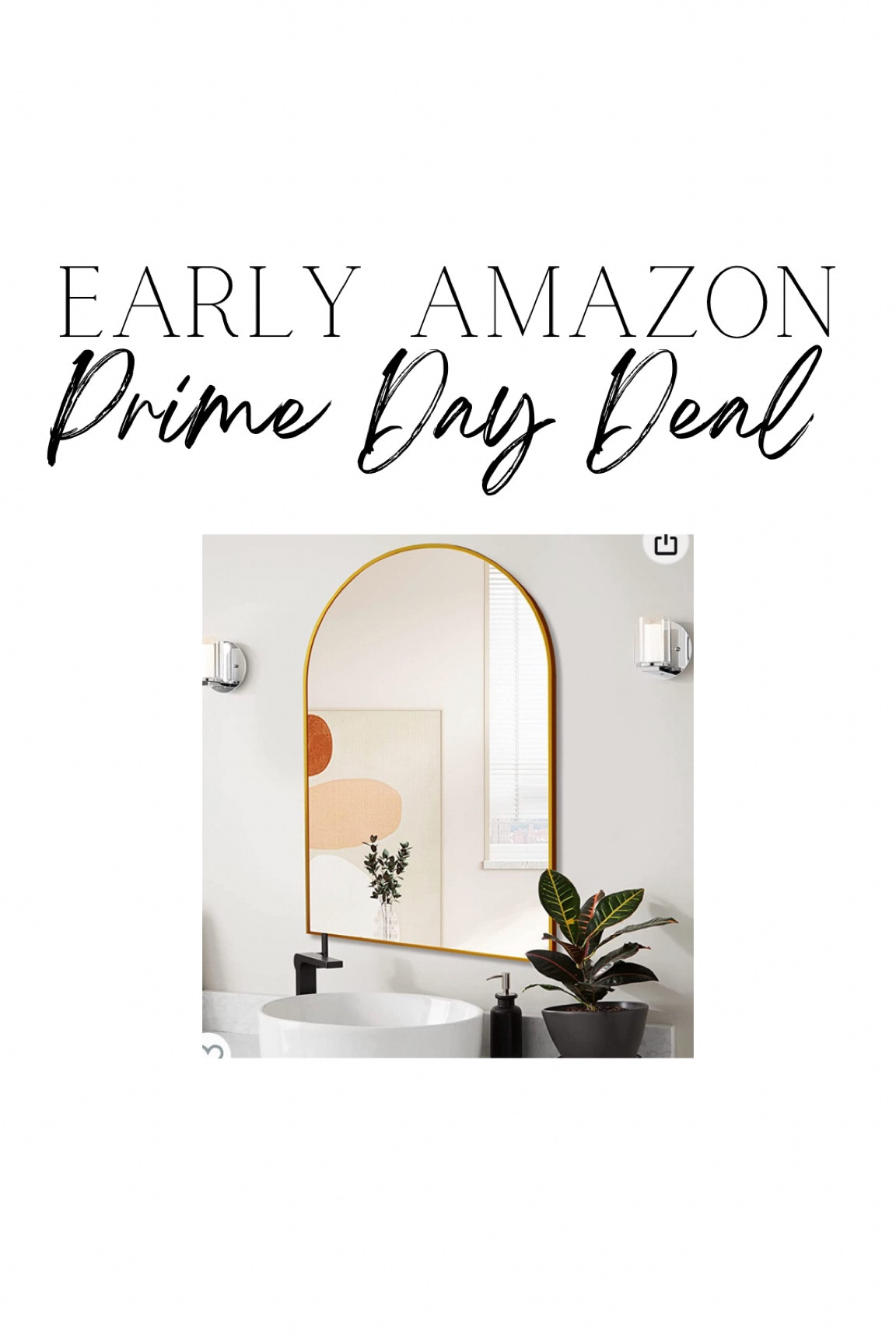Early Amazon prime deal. Vanity mirror. Wall mirror. Gold mirror. 

#LTKhome #LTKxPrimeDay #LTKsalealert