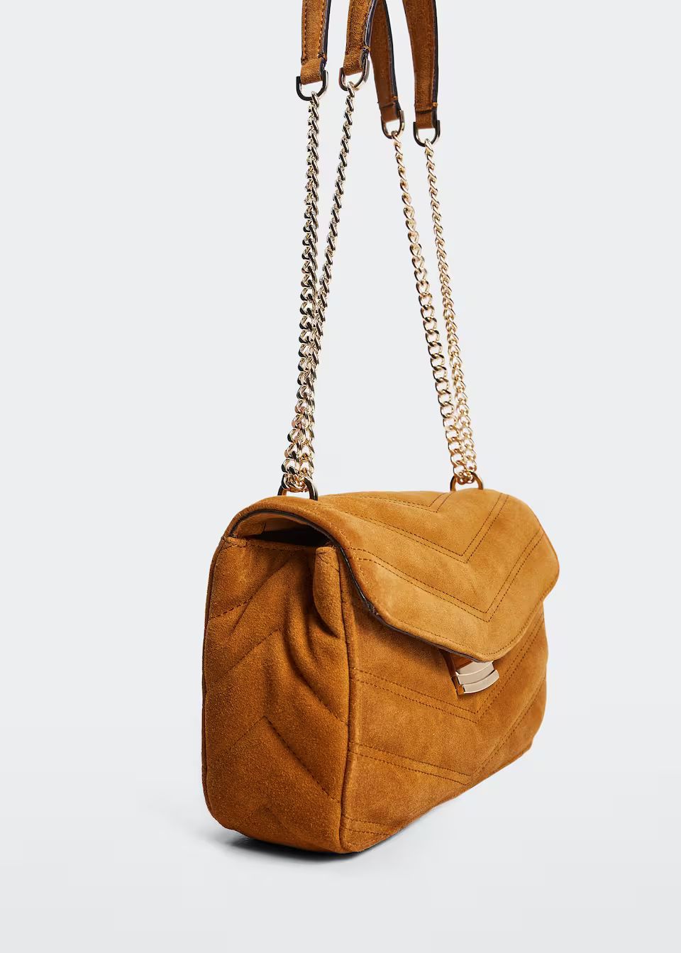 Chain suede bag -  Women | Mango USA | MANGO (US)