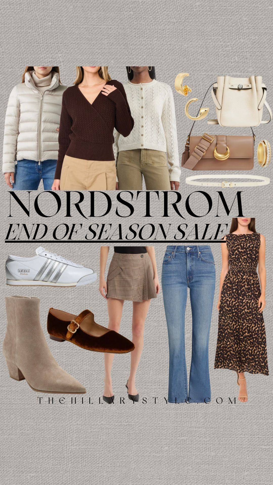 Nordstrom End of Season Sale Steals!

The Nordstrom End of Season Sale is officially here, and it's packed with incredible discounts on top brands like Mother Denim, Tory Burch, Donna Karan, Adidas, Jenny Bird, and so many more! I've rounded up some of my favorite finds, from chic outerwear and versatile denim to must-have accessories and statement dresses. Whether you're refreshing your everyday wardrobe or looking for that perfect special occasion piece, now is the time to shop these amazing deals. Don't miss out on these limited-time offers to elevate your style for less!

#NordstromSale #EndofSeasonSale #DesignerDeals #MotherDenim #ToryBurch #AdidasStyle #JennyBird #SaleAlert #FashionDeals #WardrobeRefresh #DesignerSale #MustHaveItems #ShopTheSale #TheHillaryStyle #NordstromFinds 

 

#LTKSeasonal #LTKSaleAlert #LTKStyleTip