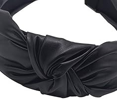 MHDGG Headbands for Women Knotted Headbands for Women,1Pcs PU Wide Headbands Knot Turban Headband... | Amazon (US)