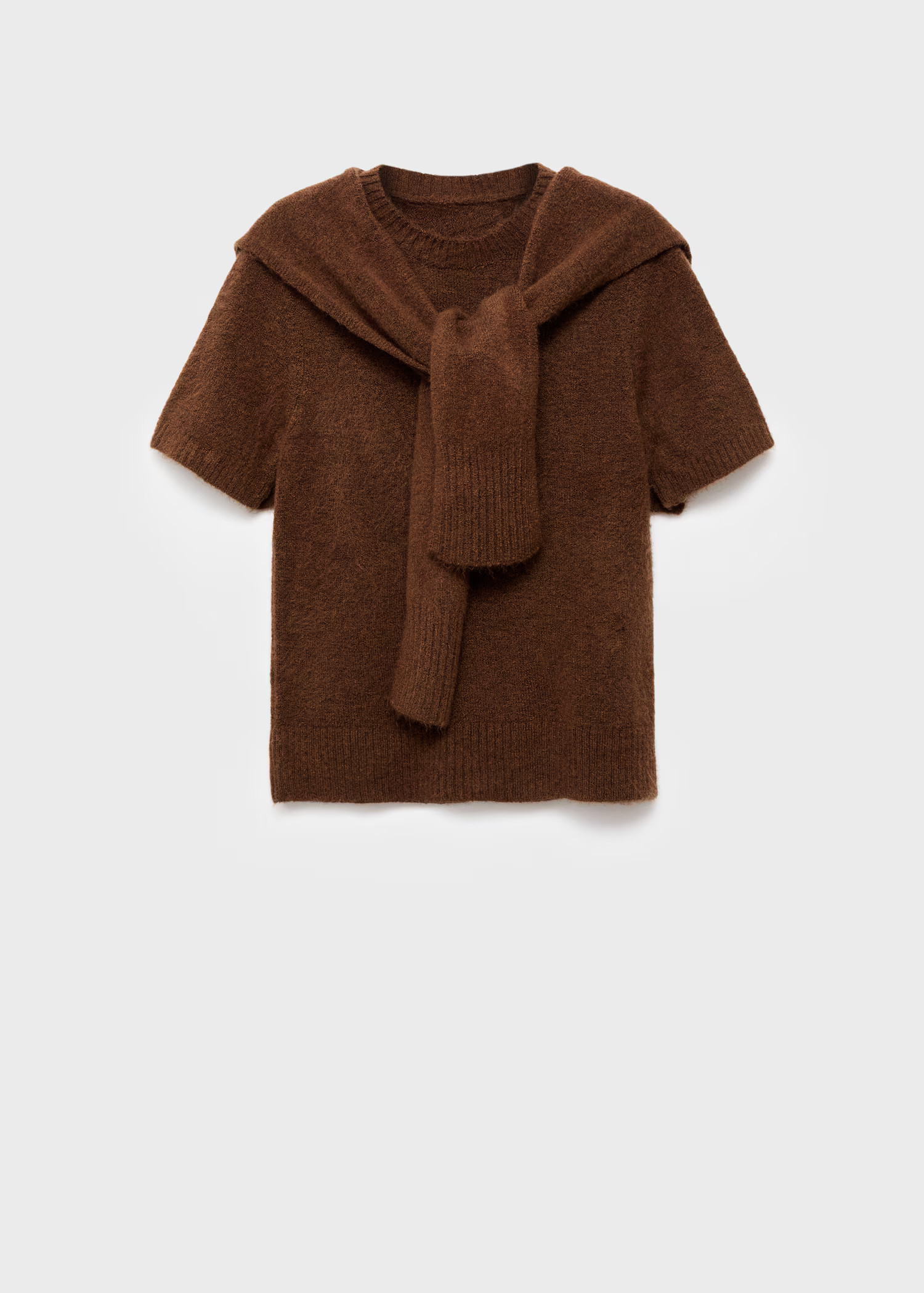 Pull manches courtes combiné | Mango EU