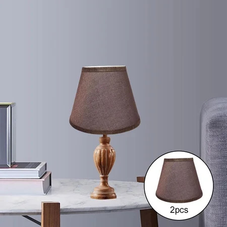 2x Pastoral Style Linen Lampshades Replace Decorative Floor Lights table lamp Lamp Shades for Tearoo | Walmart (US)