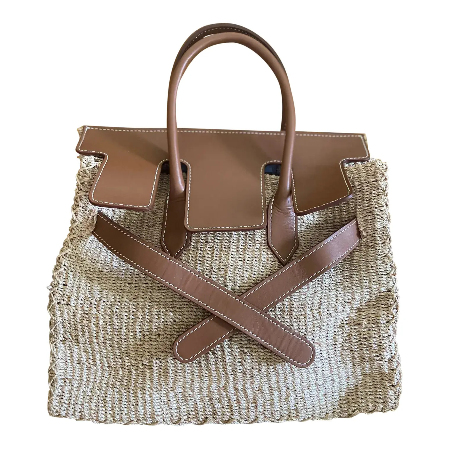 Seagrass Kelly Large Chocolate Brown Bag | Chairish