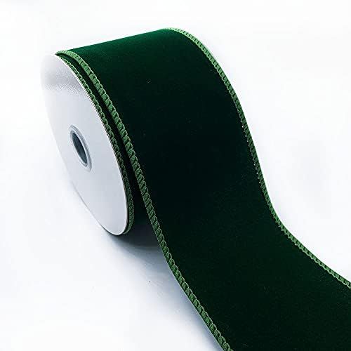 WR 63-5033 Holiday Velvet Wired Edge Ribbon 2.5" x 10 Yards for DIY Crafting, Gift Wrapping, Home... | Amazon (US)
