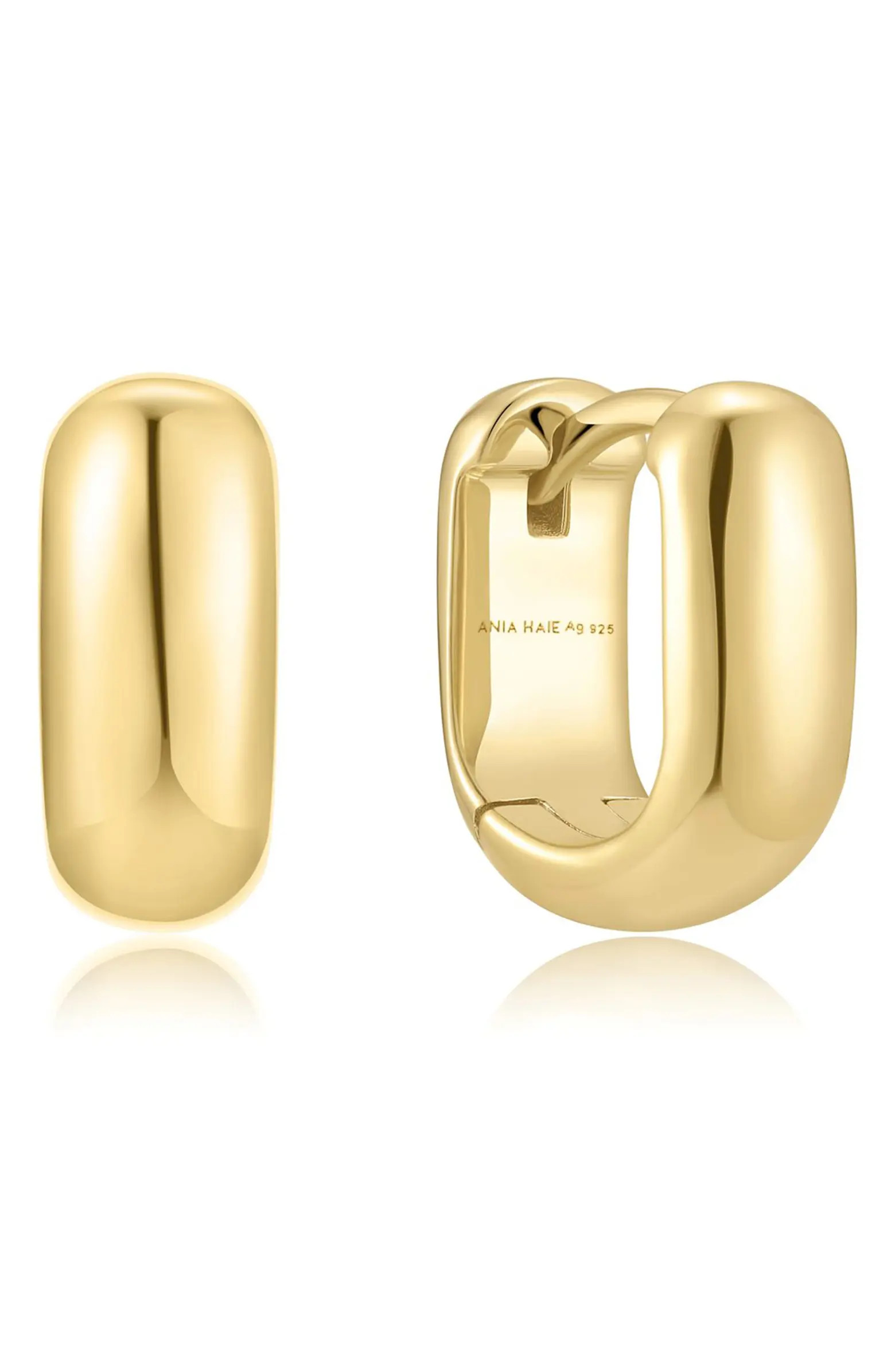 Mini U-Shaped Huggie Hoop Earrings | Nordstrom