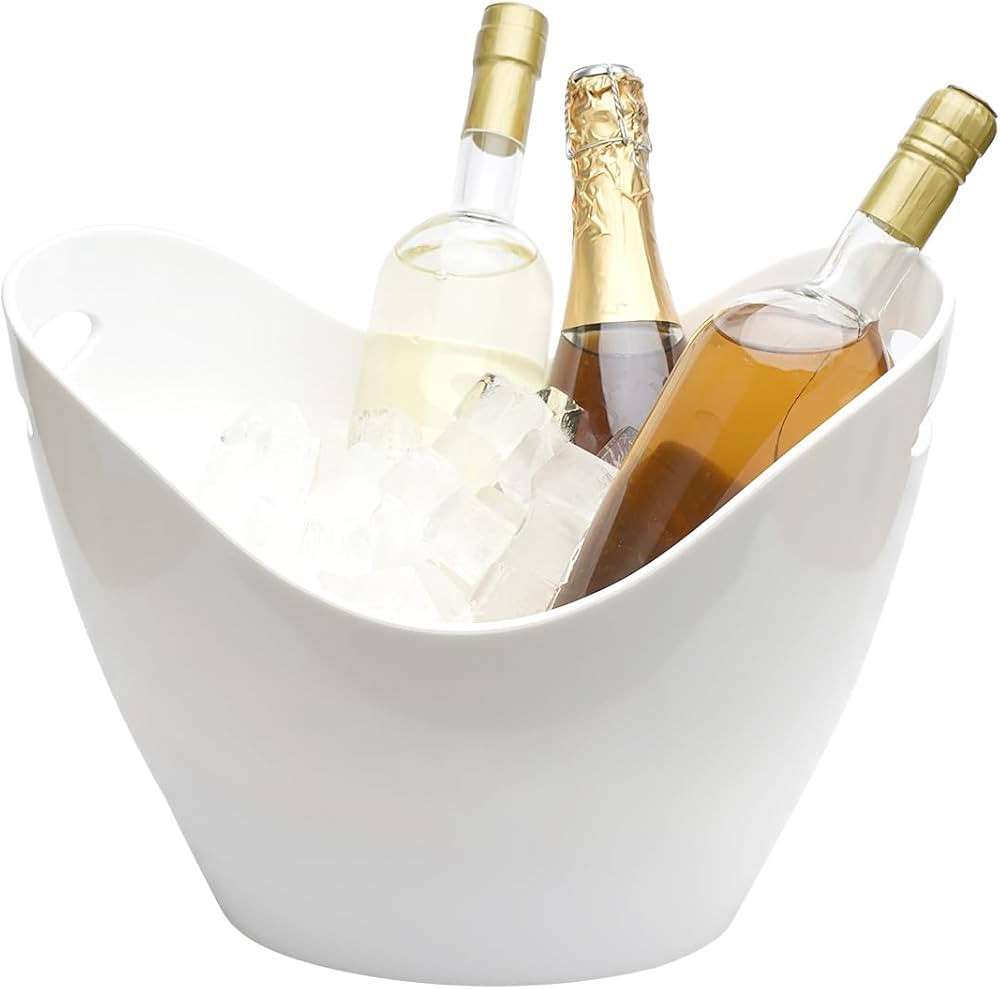 Insulated Ice Bucket for Parties 8L, Large Champagne Bucket for Cocktail Bar, Acrylic Ice Tub Whi... | Amazon (US)