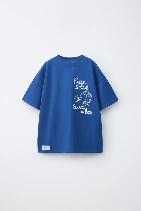 BEACH UMBRELLA PRINT T-SHIRT | Zara UK