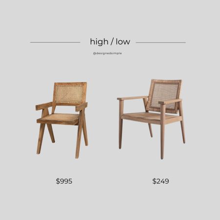 high low, splurge or save, get the look, McGee and co dupe, cane back chair, wood accent chair

#LTKhome #LTKFind #LTKstyletip