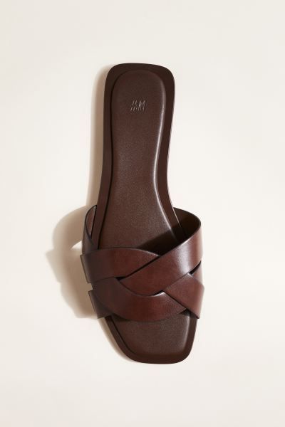 Braided Sandals - Dark brown - Ladies | H&M US | H&M (US + CA)