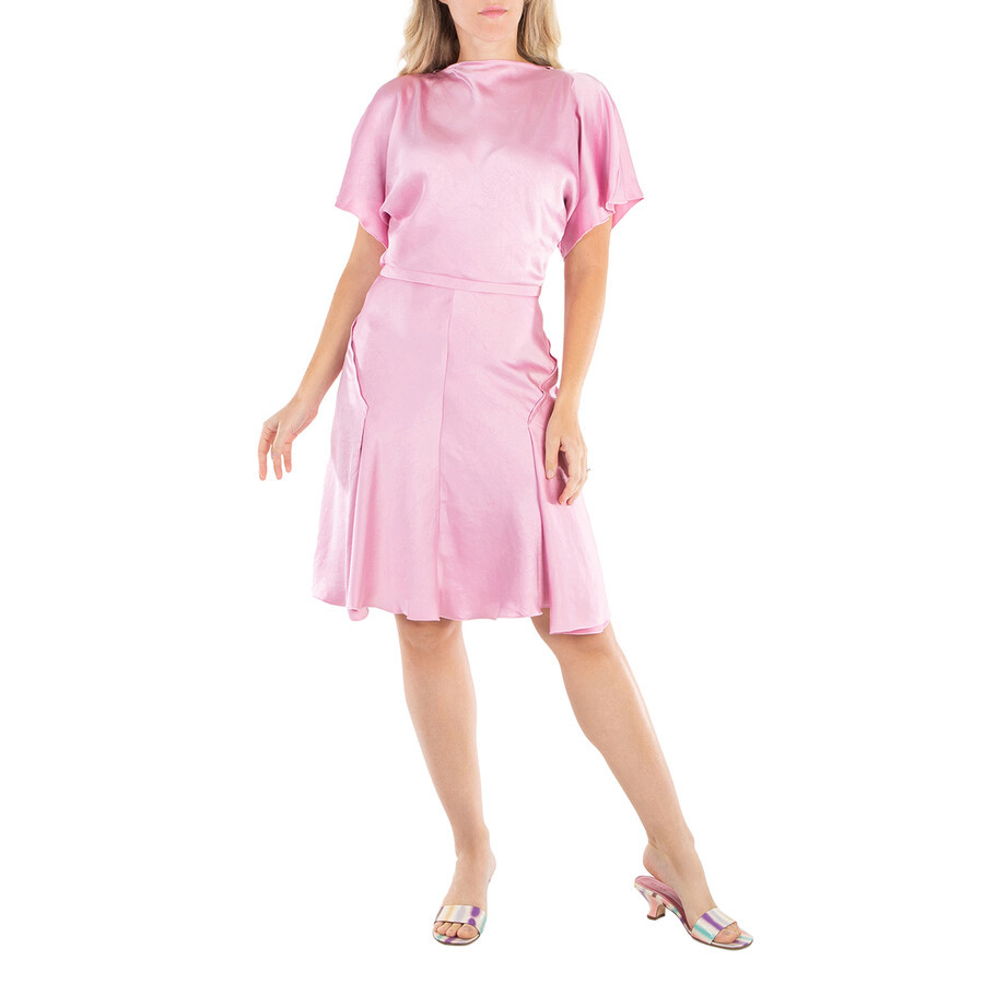 Draped Sleeve Satin Finish Dress, Brand Size 6 (US Size 2) | Jomashop.com & JomaDeals.com