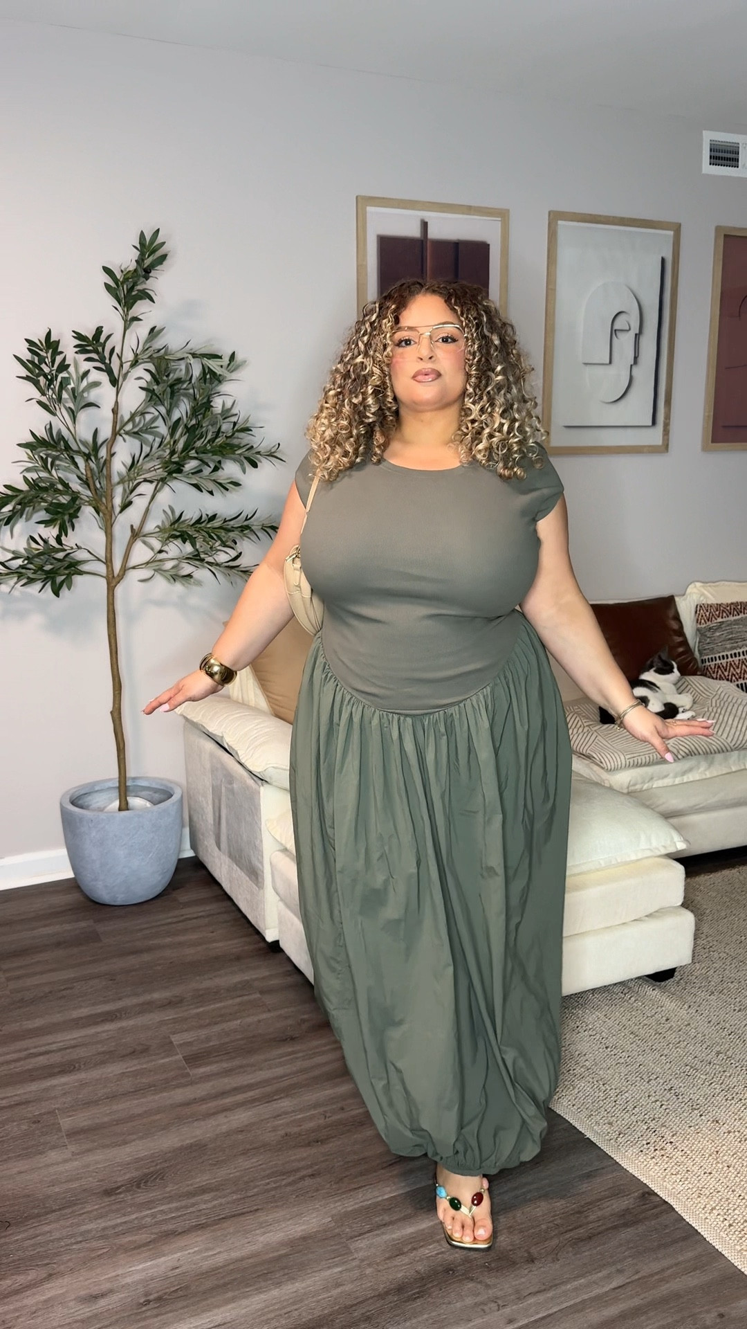 Wearing xl in dress (runs big) size down one. #LTKWatchNow

#LTKPlusSize #LTKStyleTip