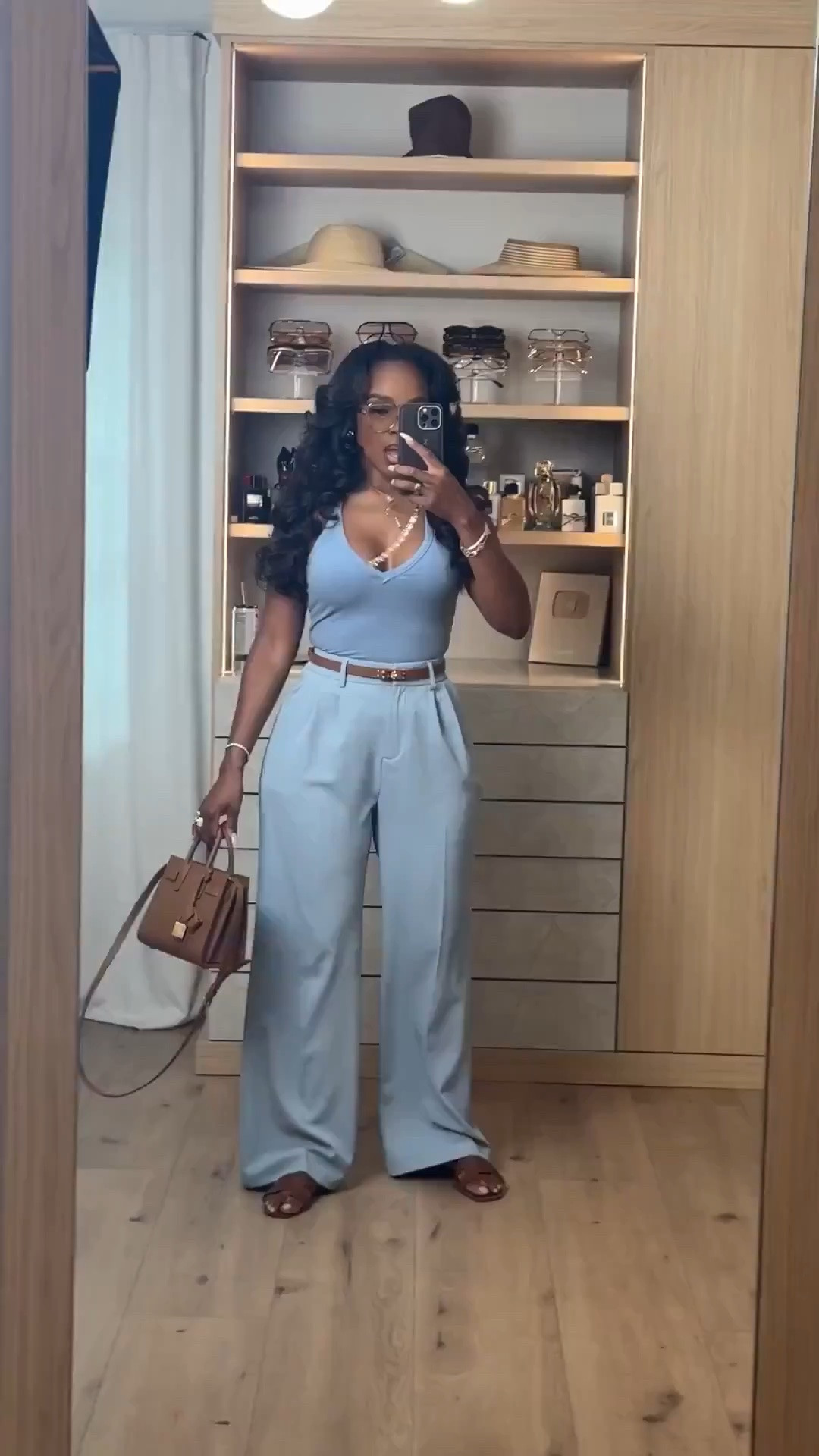 Soft blue tones and tailored trousers are the kind of combo that instantly makes an outfit look expensive 💙

This look feels polished, feminine, and effortless all at once. The structured pants paired with the fitted tank give that elevated office-to-dinner vibe while still being comfortable enough for all day wear.

Perfect for work outfits, business casual looks, brunch dates, office days, meetings, dinner plans, and everyday elevated style.

Blue work outfit, business casual women, tailored trousers outfit, chic office fashion, elevated basics outfit, classy feminine style, neutral luxury aesthetic, spring workwear, elegant everyday outfits, wide leg trousers, minimal chic fashion, polished casual look

Follow me on Instagram and YouTube @kirasfashionfinds

#LTKgrwm #LTKootd #LTKvlog