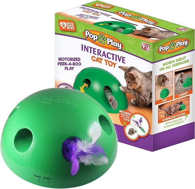 Allstar Innovations Pop N’ Play Interactive Motion Cat Toy, Includes: Electronic Smart Random M... | Amazon (US)