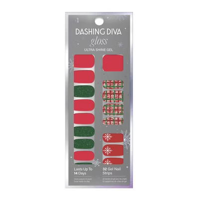 Dashing Diva Gloss Nail Art - Dad Plaid - 32ct | Target