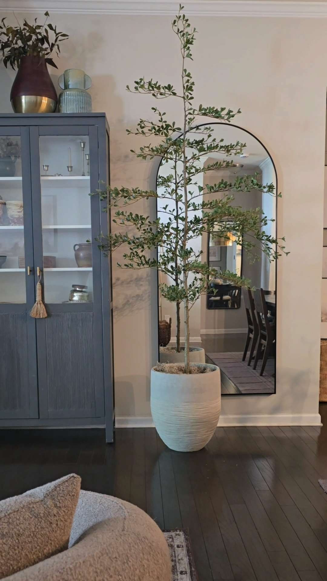 shady lady faux black olive tree. I purchased the Everleaf tree but linked an alternative as well with good reviews.  

 #LTKdayinmylife #LTKSeasonal #LTKHome