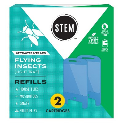 STEM Flying Insect, Gnat & Fly Trap Refill - 2 Light Trap Cartridges: Indoor Use, Safe Around Kids and Pets | Target