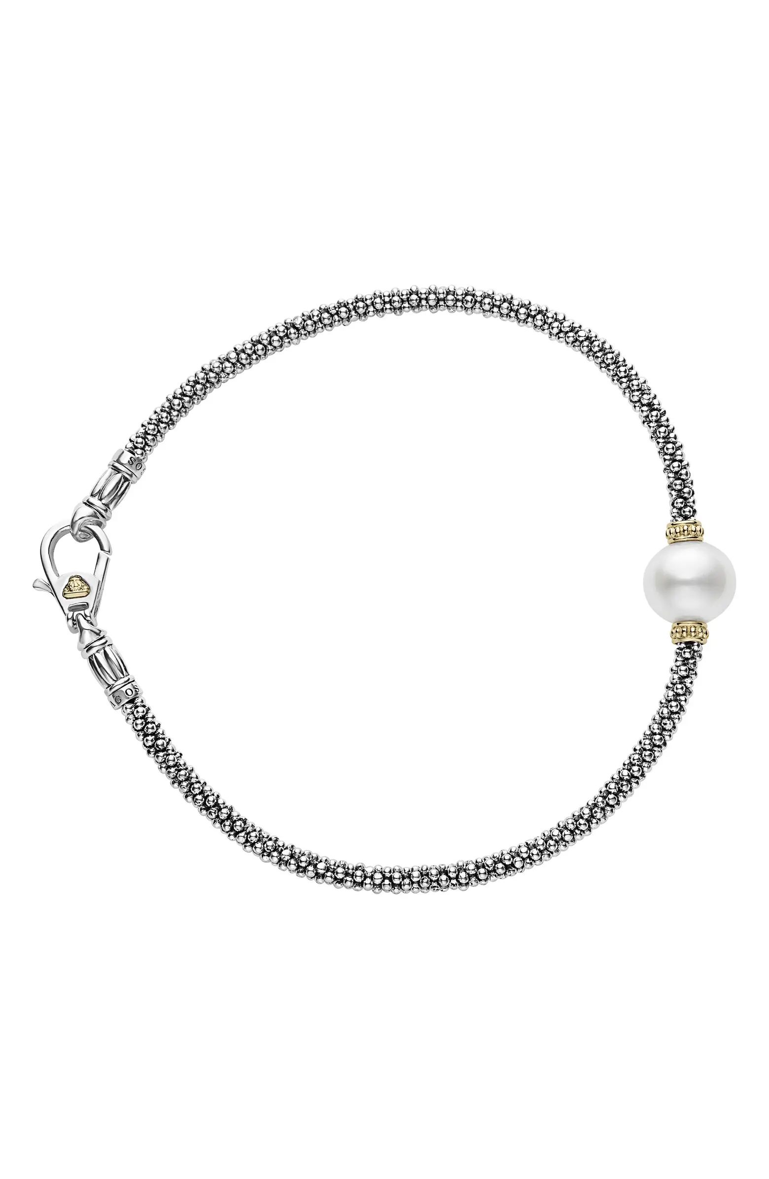 LAGOS Luna Pearl Single Station Caviar Bracelet | Nordstrom | Nordstrom