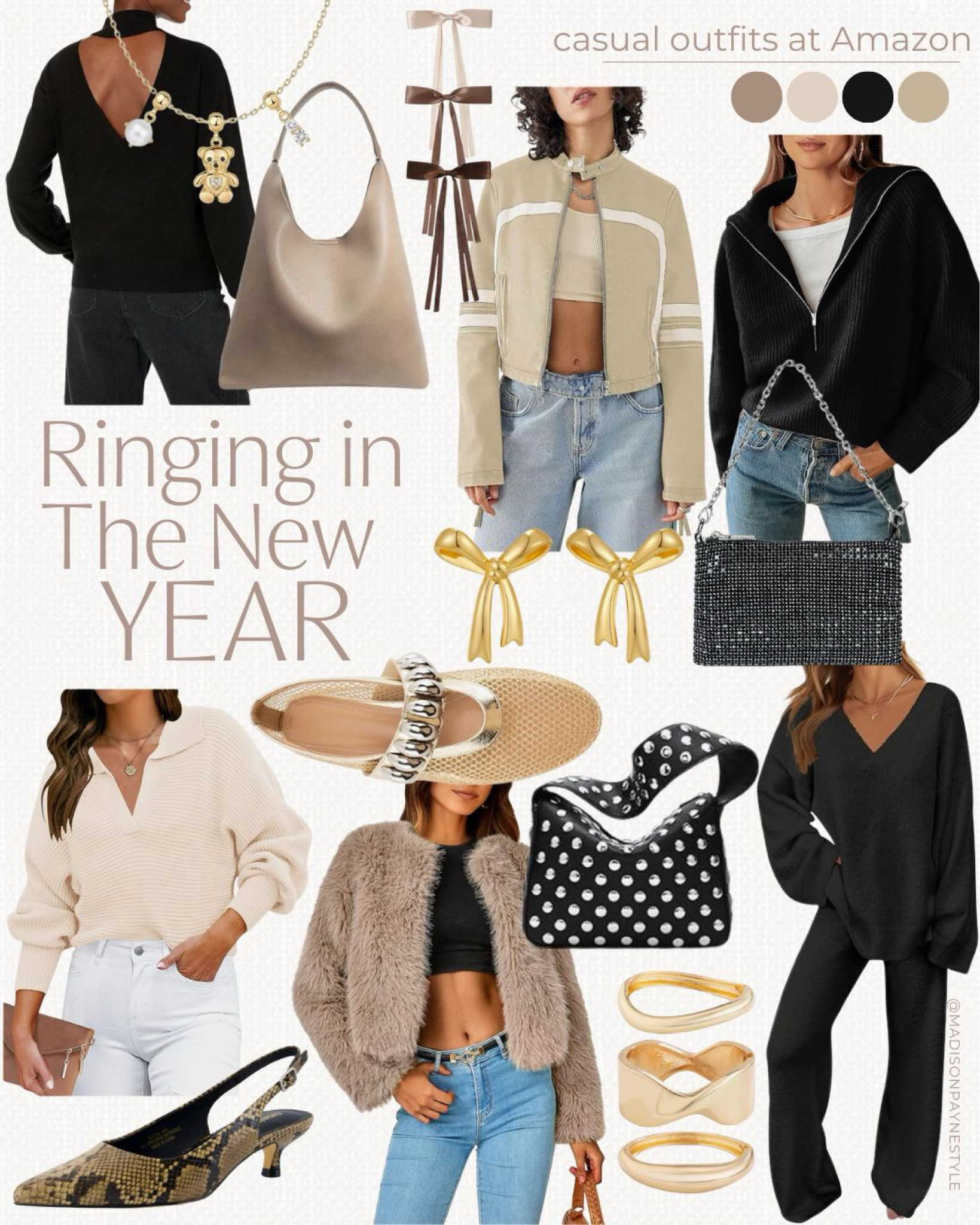 $23 New Year’s Eve handbag + casual outfits at Amazon ✨ sweaters, cozy lounge sets, and faux fur jackets, all great for a casual (or dress them up) New Year’s celebration 

New Year’s Eve, New Year’s Eve outfit, new years, new years outfits, NYE, Amazon, Amazon outfits, Amazon accessories, Madison Payne 

#LTKStyleTip #LTKSeasonal #LTKHoliday