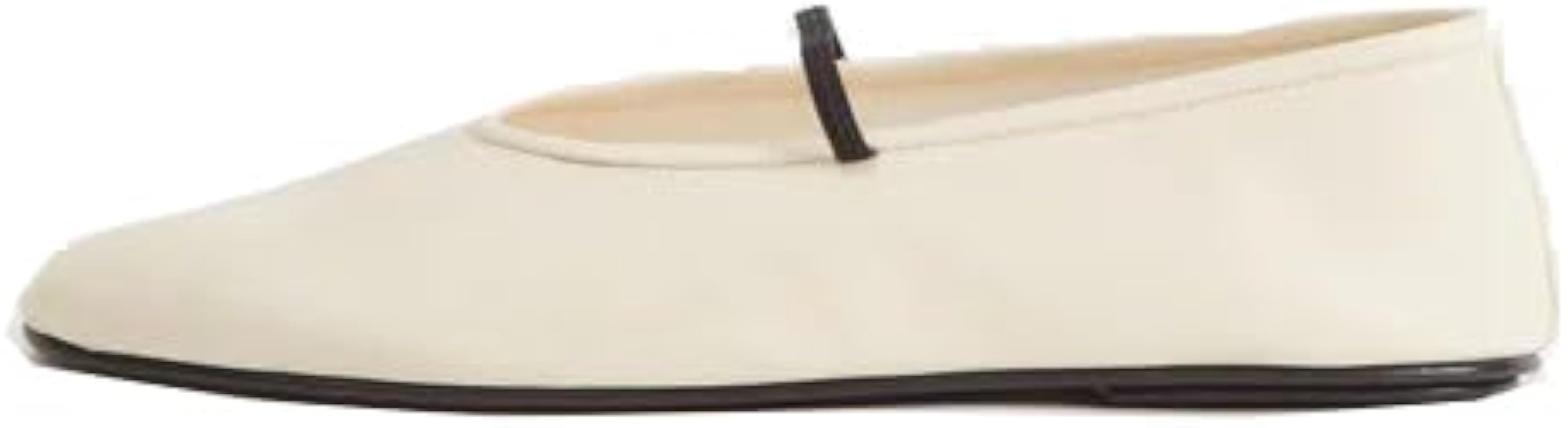Women's Elastic Leather Ballet Flats Round-Toe Slim Strap Ballerina Shoes Comfortable Mary Jane F... | Amazon (US)