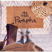 Hey There Pumpkin Door Mat  Pumpkin Door Mat  Fall Door Mat  Front Door Mat  Fall Front Door Mat  Pumpkin Front Door Mat  Outdoor Mat | Etsy (US)