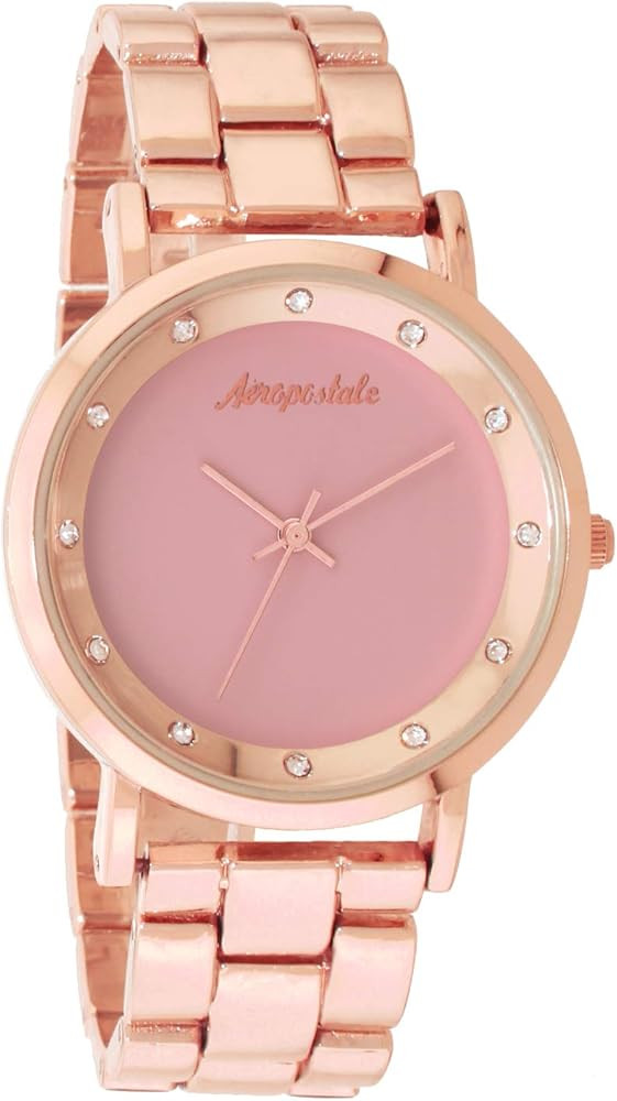 AEROPOSTALE Aéropostale Women's Quartz Yellow Gold or Rose Gold Watch - Simple Pink or Black Dial -  | Amazon (US)