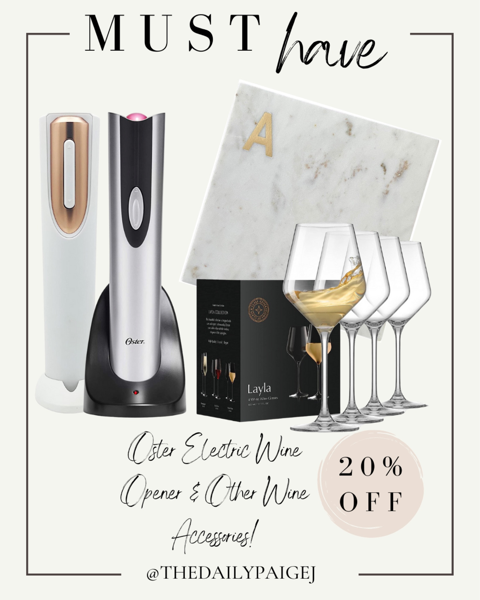 This automatic wine opener is much needed for any wine lover! It’s currently on sale for prime day for both versions of the wine opener. All these wine items such as the wine glasses and cheese board are also part of the prime day sales! 

Amazon prime day, wine gifts, gifts for wine lovers, wine opener, wine glasses, charcuterie boards, Amazon wine items, Amazon wine glasses, Amazon finds, Amazon home

#LTKhome #LTKunder50 #LTKxPrimeDay