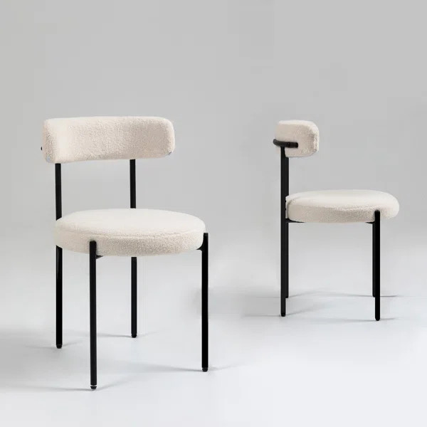 Villeda Solid Back Boucle Side Chairs(set of 2 and set of 4) | Wayfair North America