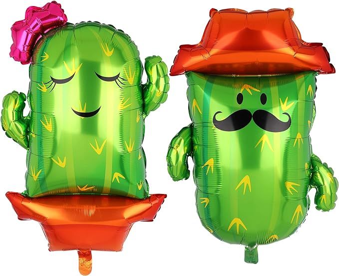 Large Cactus Foil Mylar Balloon Mexican Final Fiesta Theme Birthday Wedding Fiesta Bridal Shower ... | Amazon (US)