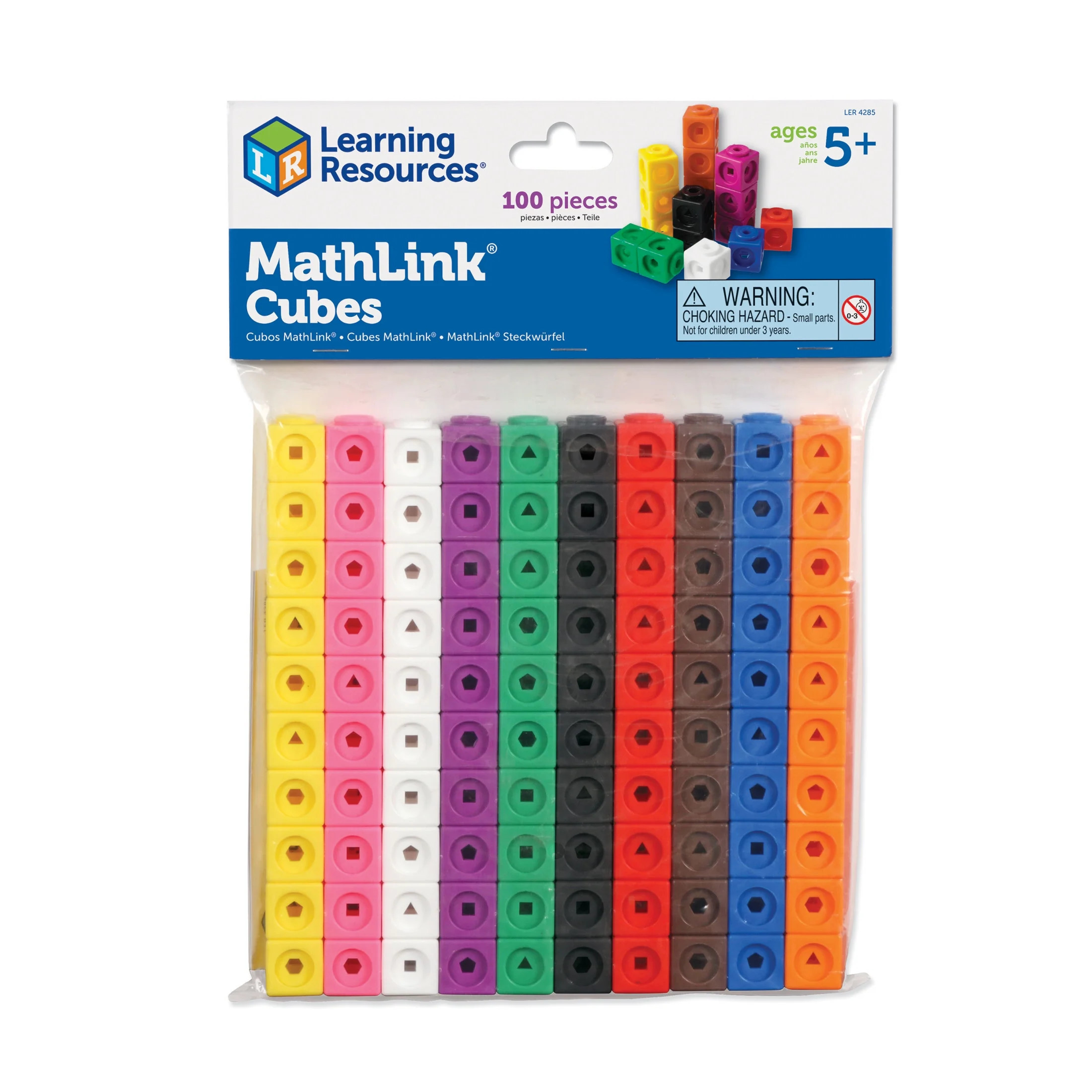 Learning Resources MathLink Cubes  Mathematics for  Ages 5+, 100 Pieces | Walmart (US)