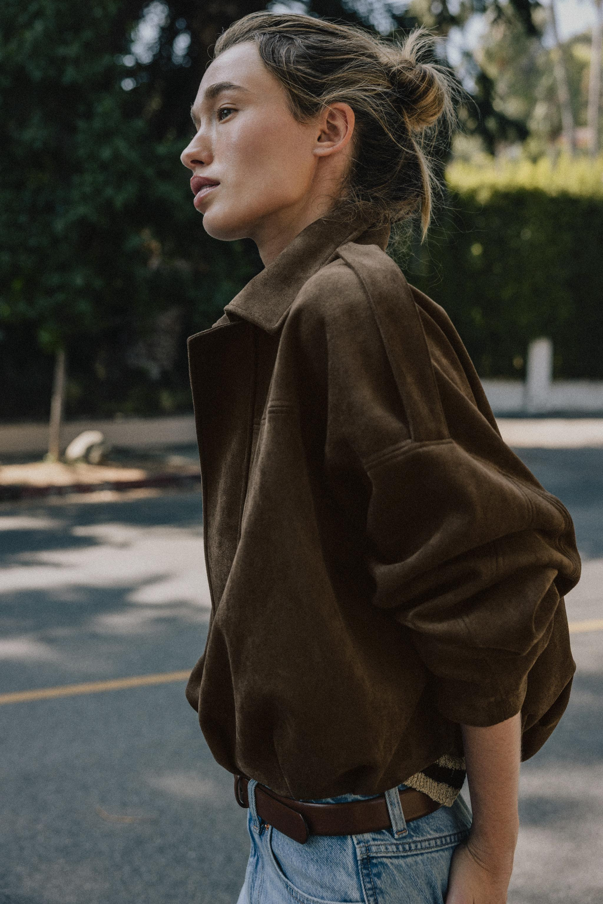 SUEDE EFFECT BOMBER JACKET | Zara US