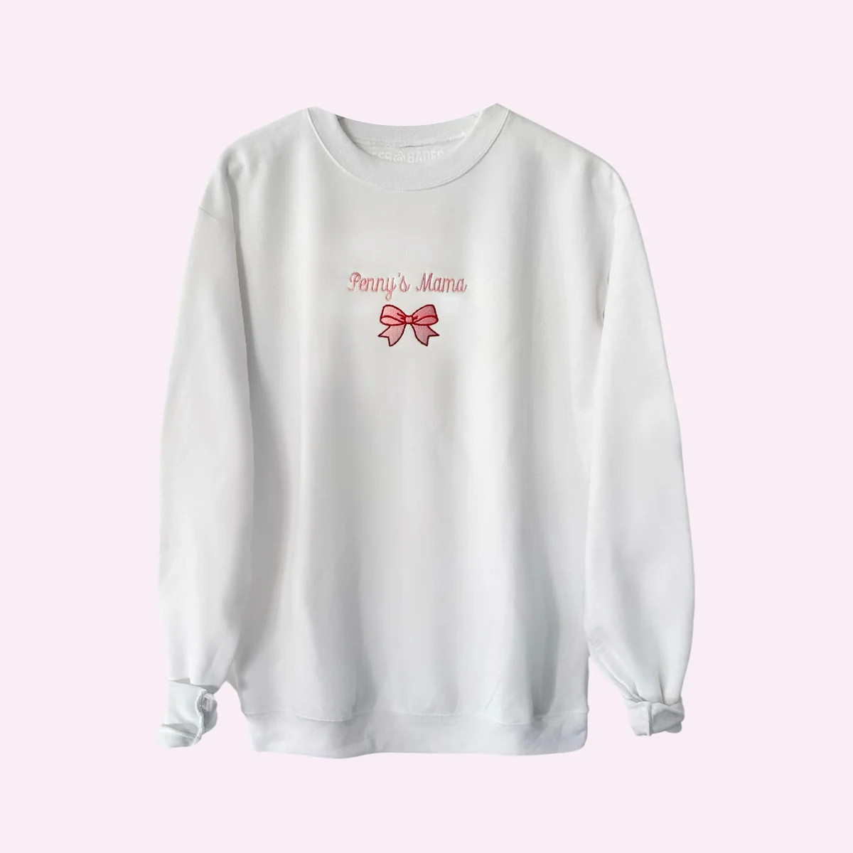 BOW STITCH ♡ adult custom embroidered sweatshirt with bow | BFFS & BABES