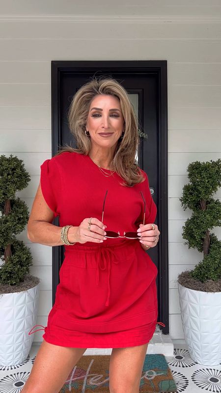 This red athletic dress is a dream! It also comes in pink and runs true to size. Wearing a size small. Sporty red dress, spring dress, free people, atheleisure, casual weekend outfit, casual dress, spring outfit, spring dress, spring dresses, sneakers 

#LTKVideo #LTKshoecrush #LTKfindsunder100
