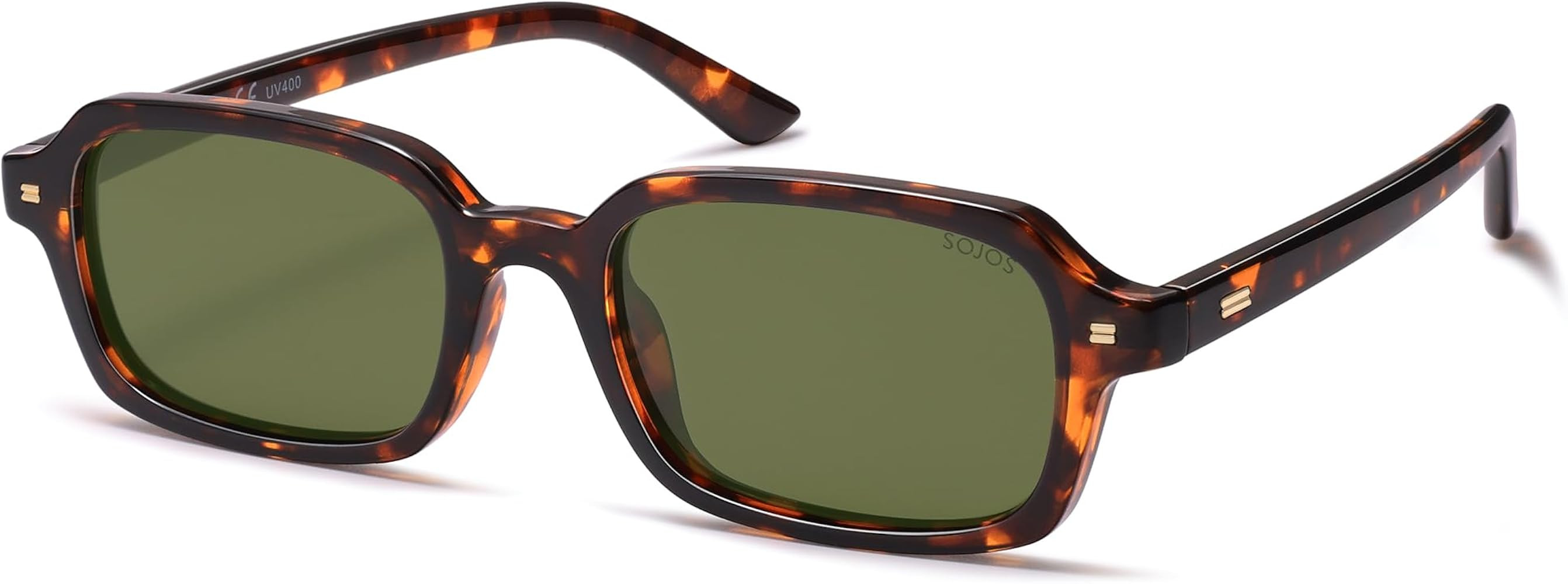 SOJOS Trendy Rectangle Polarized Sunglasses Womens Mens, Small Retro Fashion Thin Slim Square Sun... | Amazon (US)